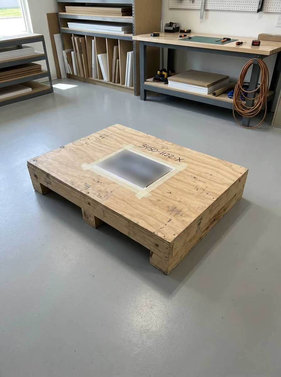 出荷前の木箱